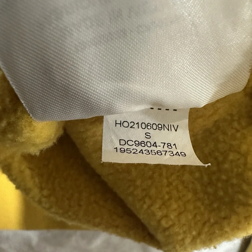 Nike Jordan Jumpman Men's S Yellow Fleece Pullover Hoodie Stretchy Ribbed Cuffs‎